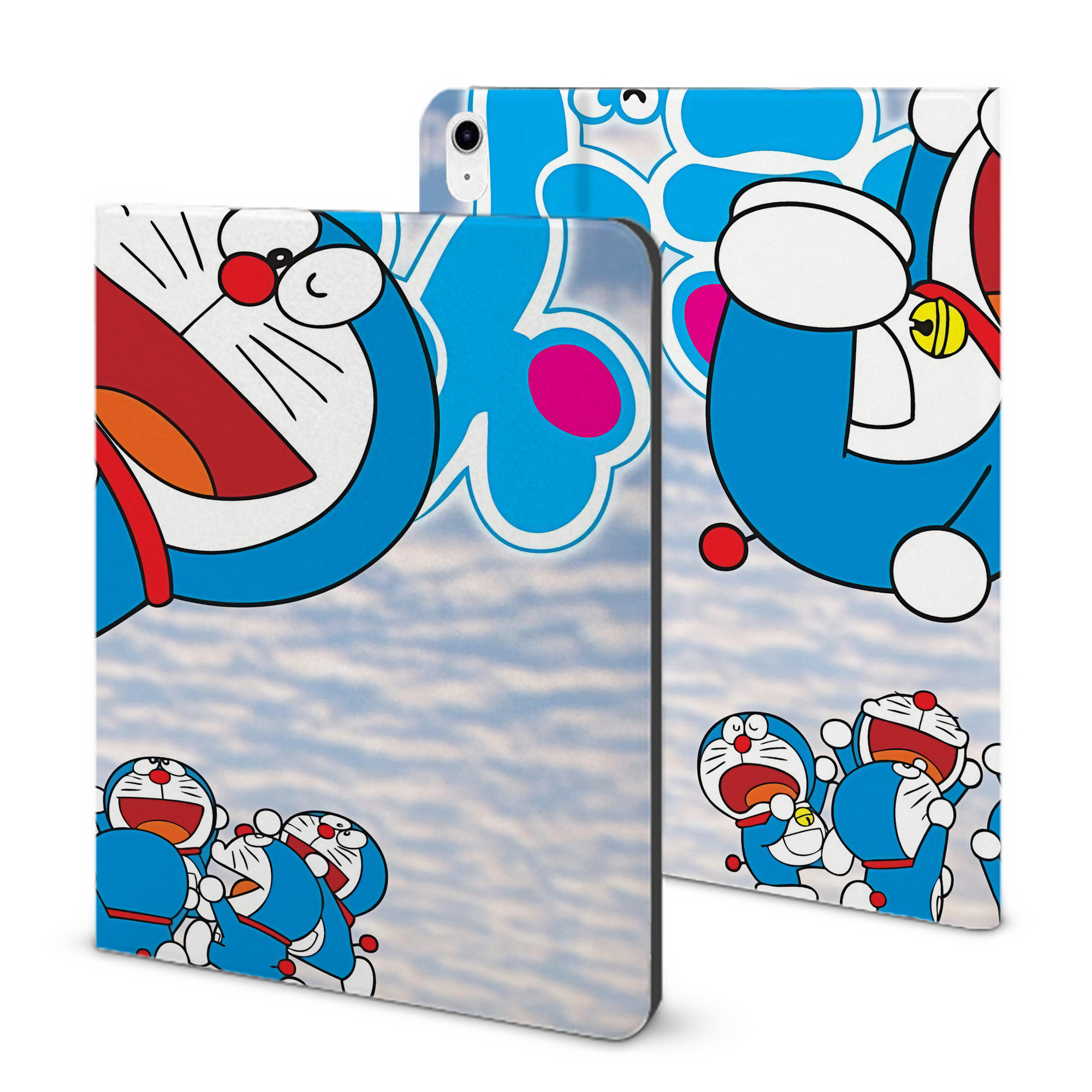 （画像用） ドラえもん Doraemon IPad ケース ブック型 PUレザー TPU 耐衝撃 軽量 薄型 ペン収納なし 全面保護 IPad 各モデル対応